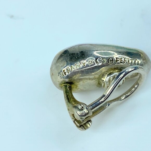 Tiffany & Co. Teardrop Earrings Silver Elsa Peretti Clip on back 8.1g JR9709 - Picture 4 of 6